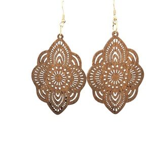 **Bundle Sale 3 for $18! Details in listing 
New! Bohemian Wood Mandala Earrings